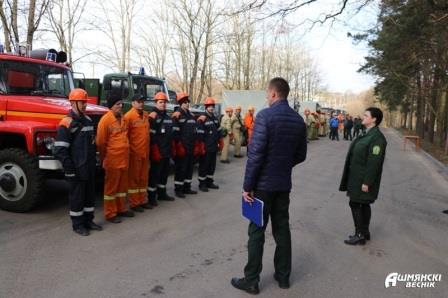 В Ошмянах проверили готовность лесничеств к пожароопасному сезону
